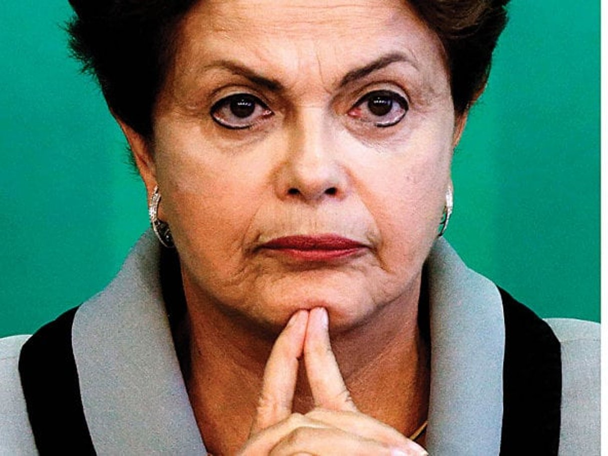 La présidente Dilma Rousseff à Brasilia, en mars. © Eraldo Peres/AP/SIPA