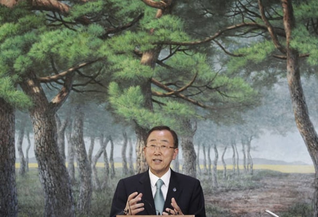 Ban Ki-moon, en août 2012, à Séoul. © Ahn Young-joon/AP/SIPA