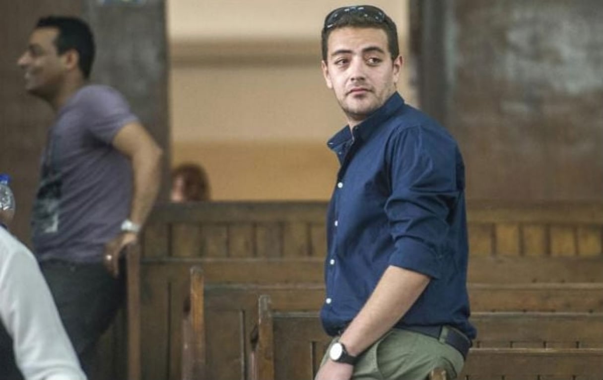 Le journaliste égyptien d’Al-Jazeera, Baher Mohamed lors de son procès au Caire, le 2 août 2015.