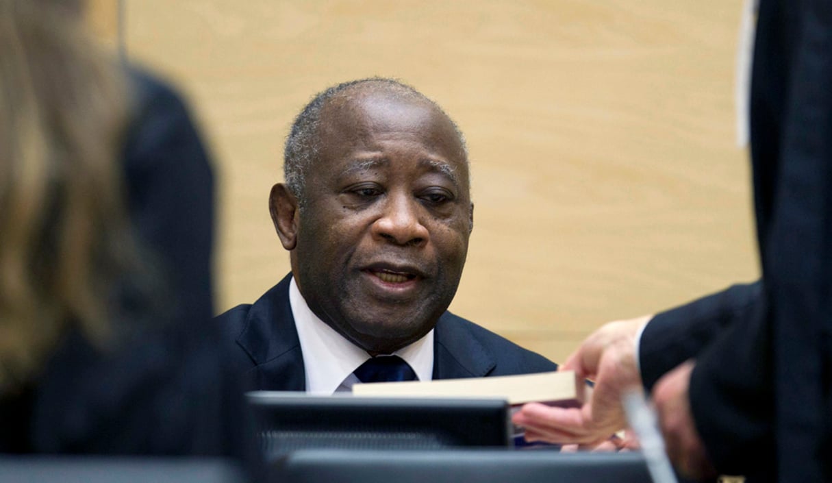 Laurent Gbagbo, le 19 février, devant la Cour pénale internationale, à La Haye. © AP/Michael Kooren