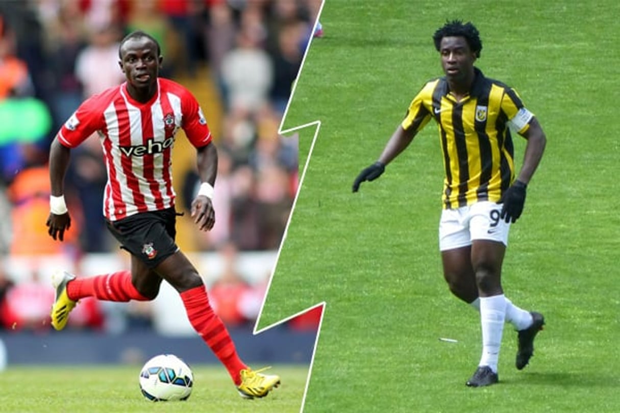 Sadio Mané (Southampton) et Wilfried Bony (Manchester City). n’ont que trois ans d’écart. © AP/SIPA/Wikimedia Commons