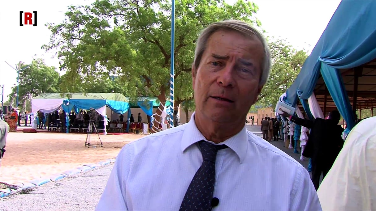 Vincent Bolloré lors de l’inauguration de la seconde Bluzone de Niamey © Réussite