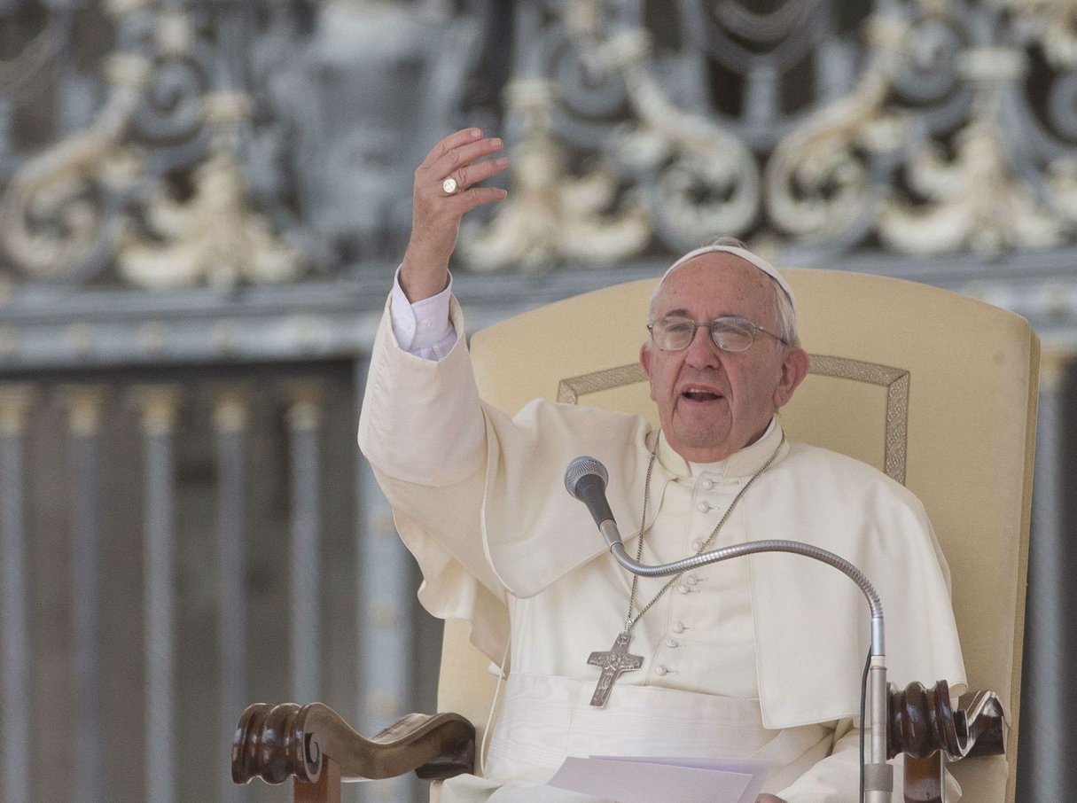 Le pape François au Vatican. © Alessandra Tarantino/AP/SIPA