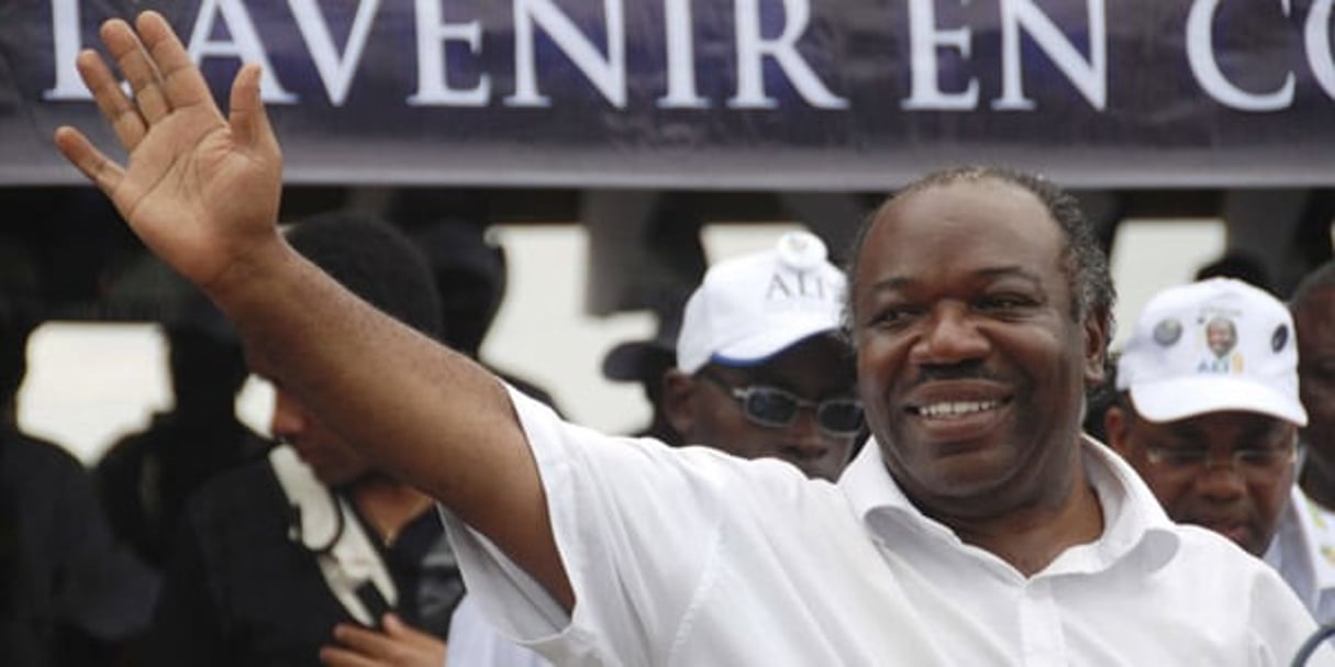 Alo Bongo Ondima en campagne électorale le 23 août 2009. © Joel Bouopda Tatou / AP / SIPA