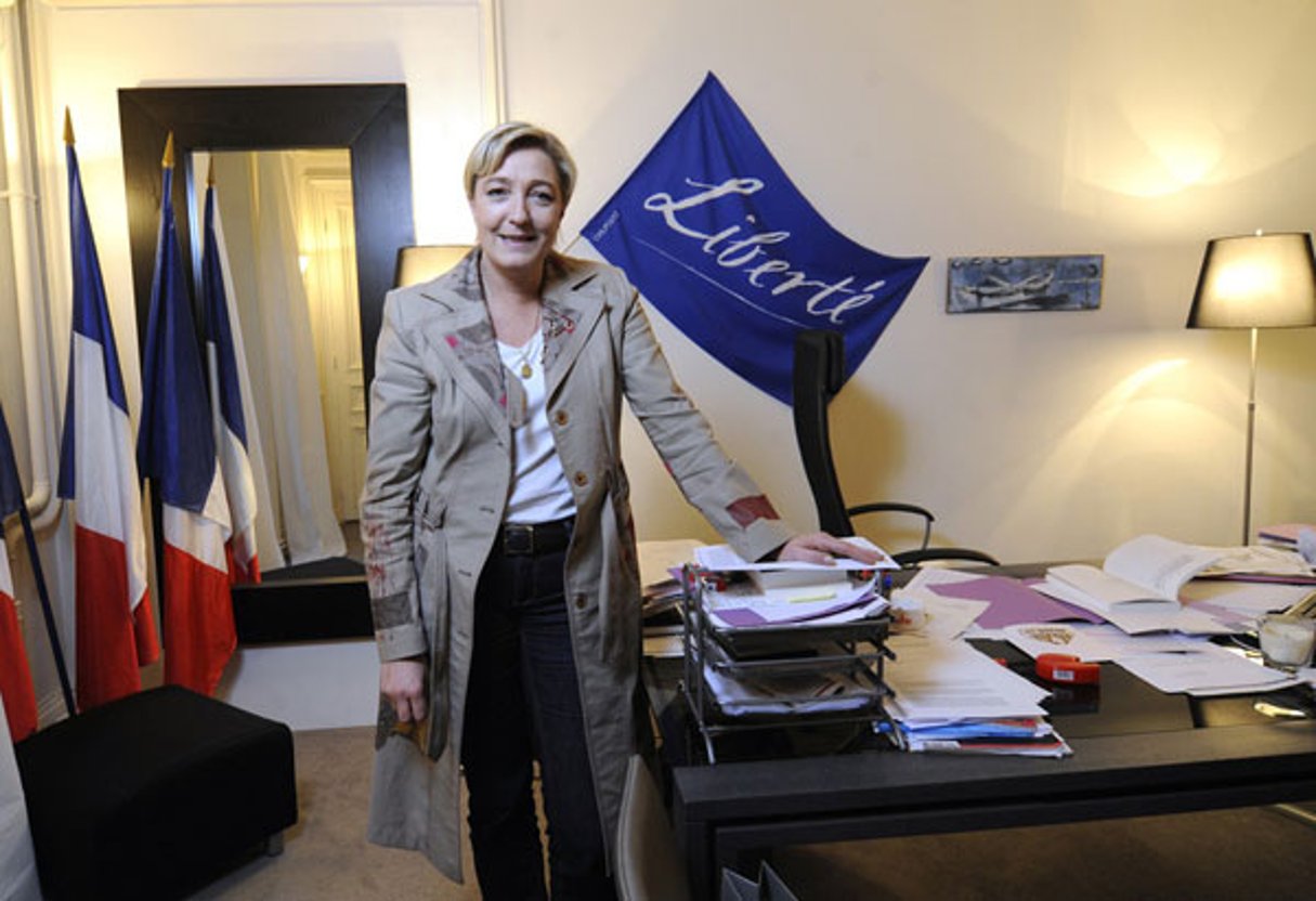 Marine Le Pen. © Vincent Fournier pour J.A.