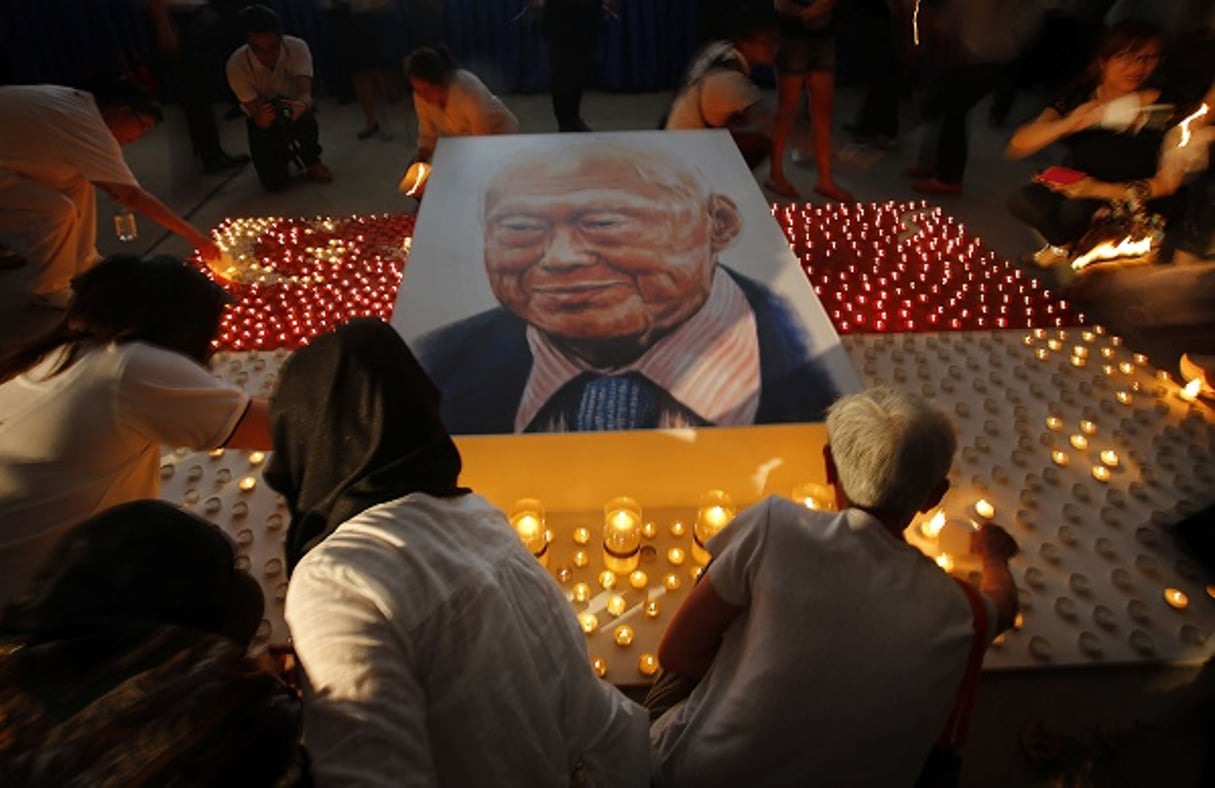 Hommage à Lee Kuan Yew le 27 mars 2015. © Wong Maye-E/AP/SIPA