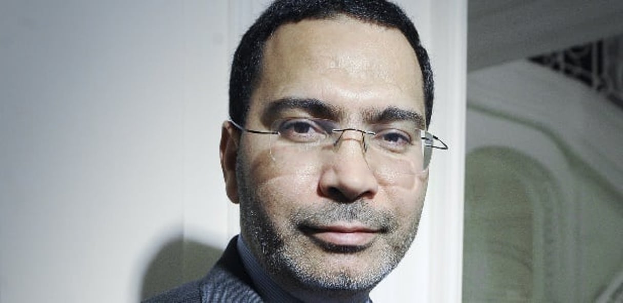 Mustapha El Khalfi (Maroc), ministre de la Communication, Porte parole du gouvernement. A Paris, le 27.02.2015. © Vincent Fournier/JA