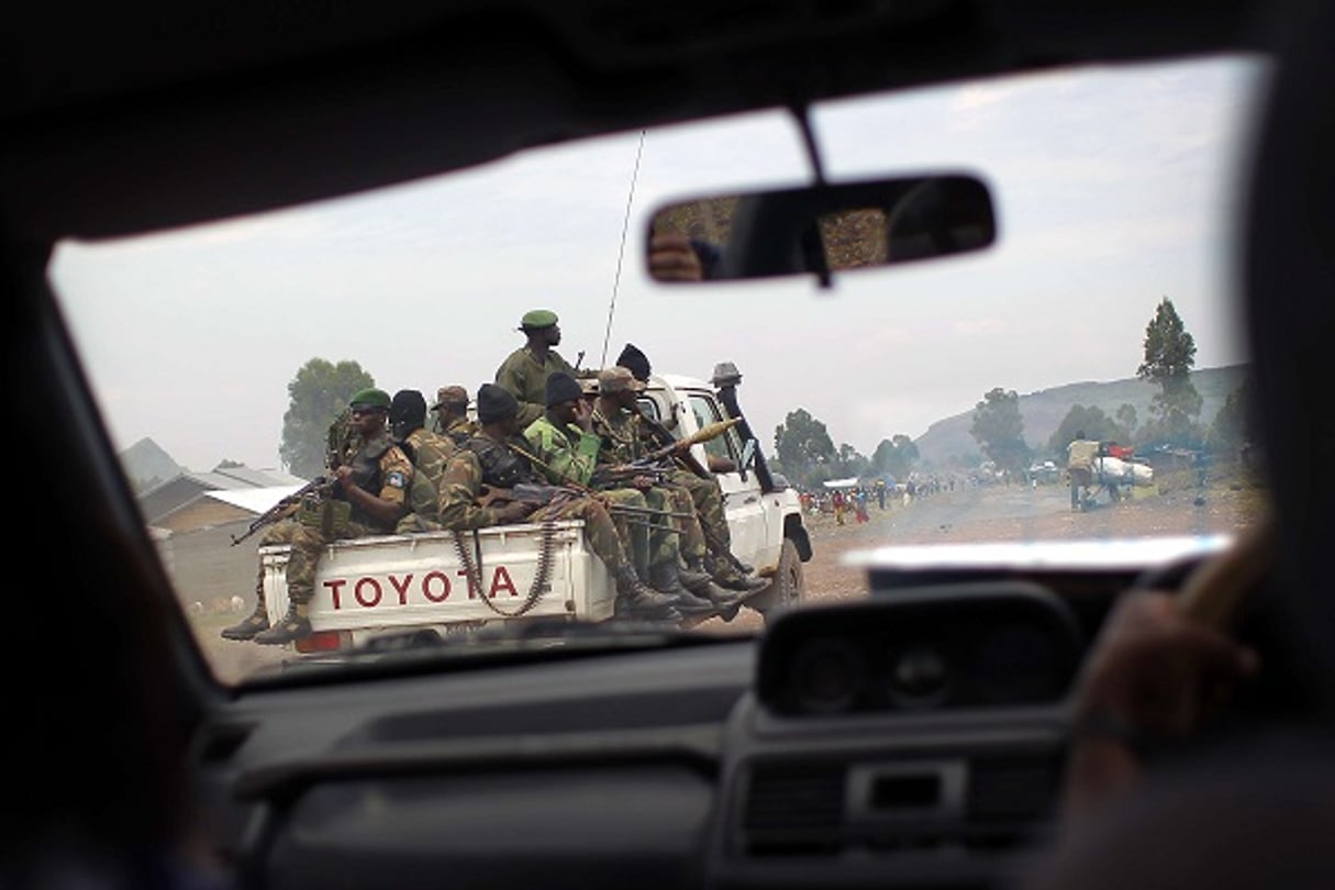 Des membres des FARDC, près de Goma, en août 2012. © Jerome Delay/AP/SIPA