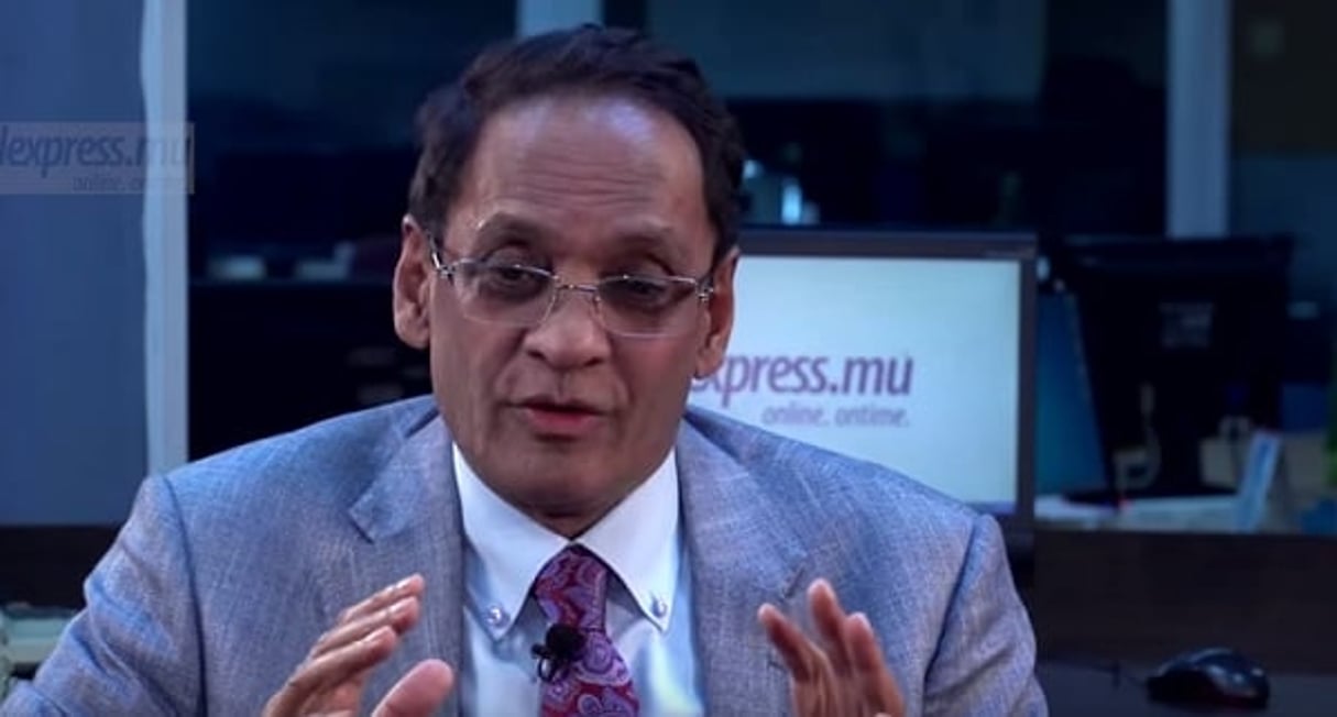 Vishnu Lutchmeenaraidoo, ex-ministre des Finances de Maurice. © Capture d’écran/Youtube