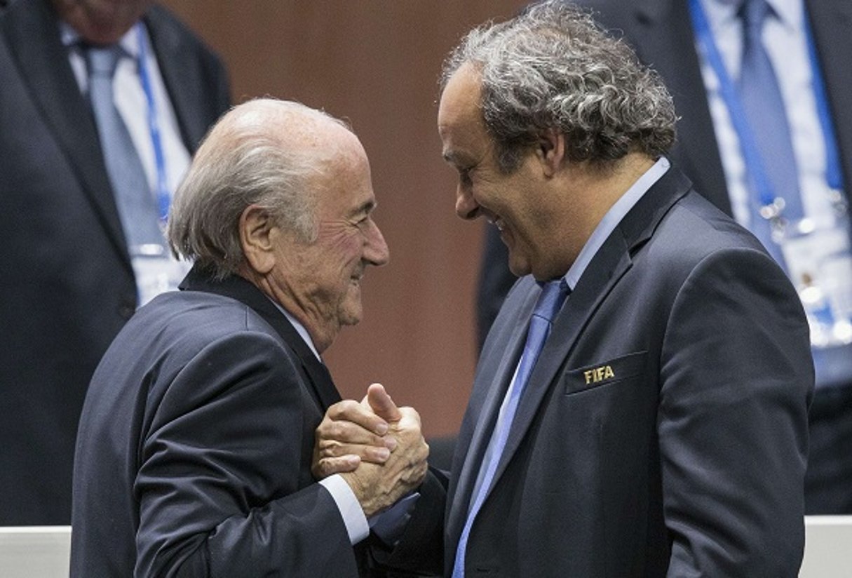 Sepp Blatter et Michel Platini en octobre 2015. © Patrick B. Kraemer/AP/SIPA