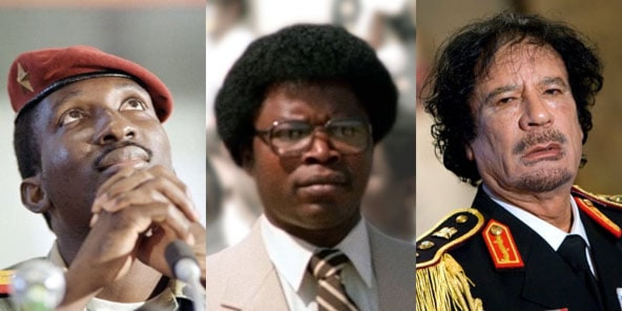 Thomas Sankara, Samuel Doe, Mouammar Kadhafi. © AFP/Montage J.A.