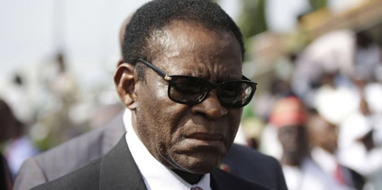 Teodoro Obiang Nguema Mbasogo à Abuja, au Nigeria, le 29 mai 2015. © Sunday Alamba/AP/SIPA