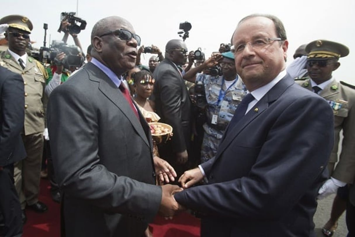 Ibrahim Boubacar Keita et François Hollande, le 19 septembre 2013, à Bamako. © Michel Euler/AFP