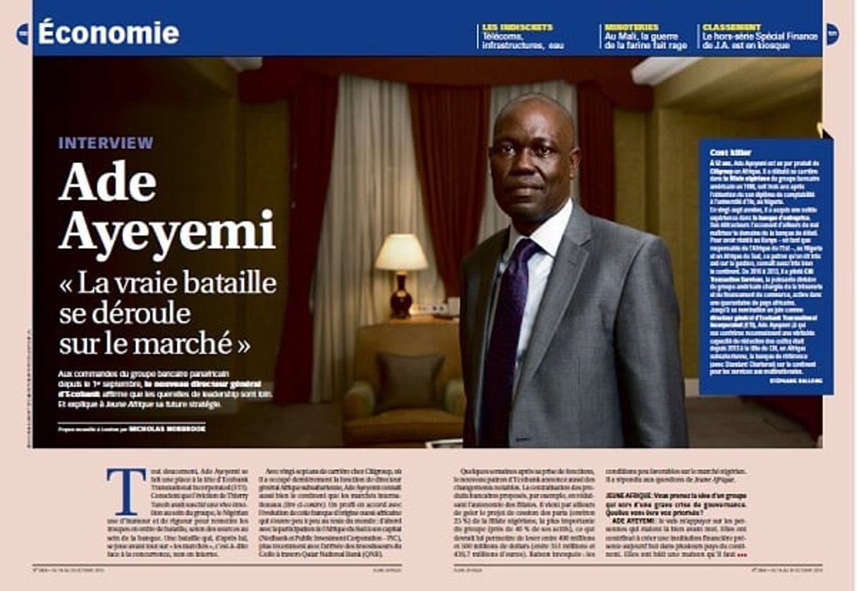 Ade Ayeyemi est le directeur général d’Ecobank. © Guilhem Alandry Documentography/Doculab pour J.A.