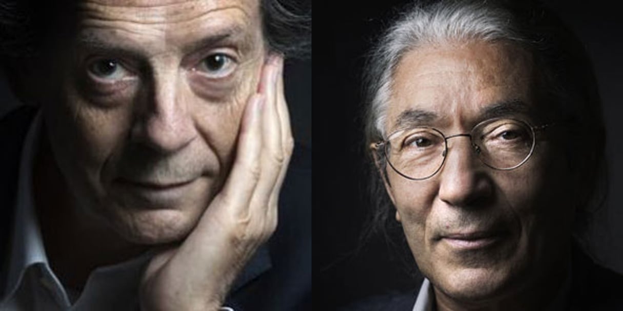 Hédi Kaddour et Boualem Sansal. © AFP