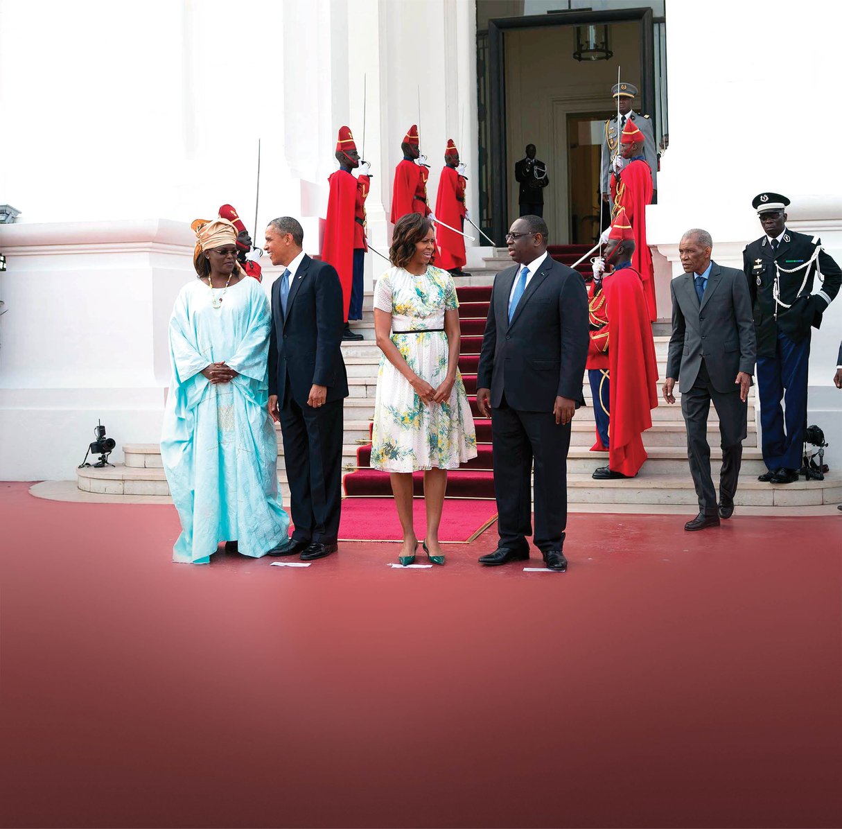 Les couples Obama et Sall, en juin 2013 à Dakar. © DOUG MILLS/THE NEW YORK TIMES-REDUX-REA