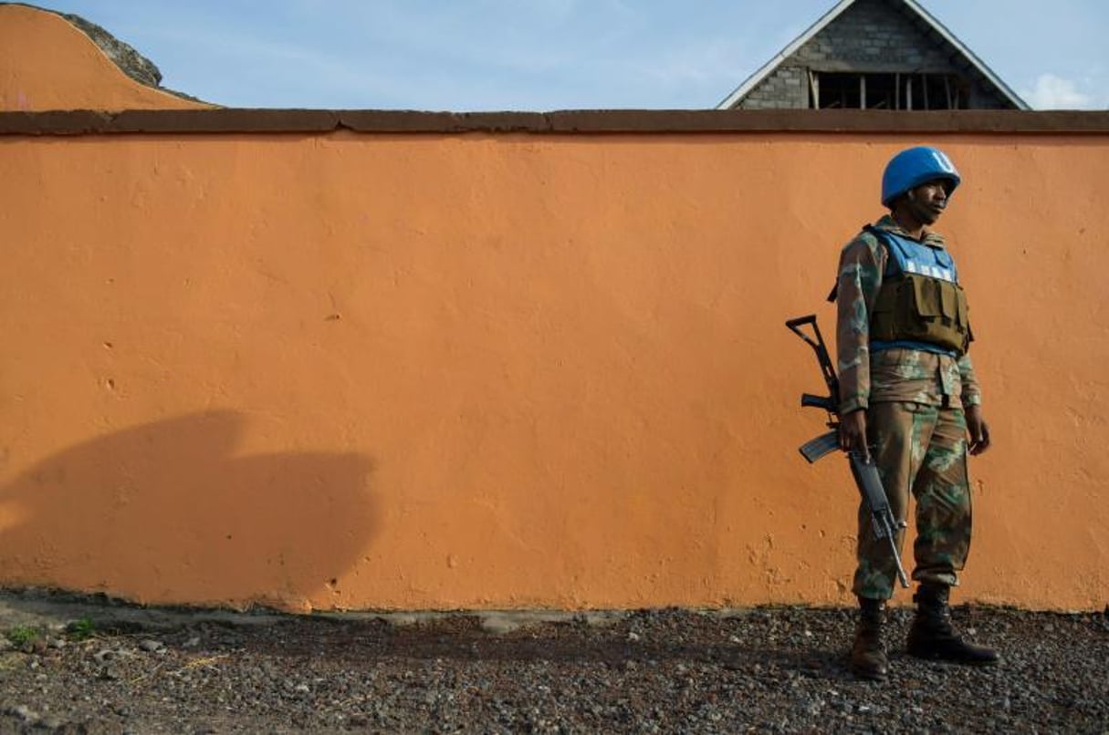Un Casque bleu à Goma, en République démocratique du Congo, le 20 novembre 2012. © AFP
