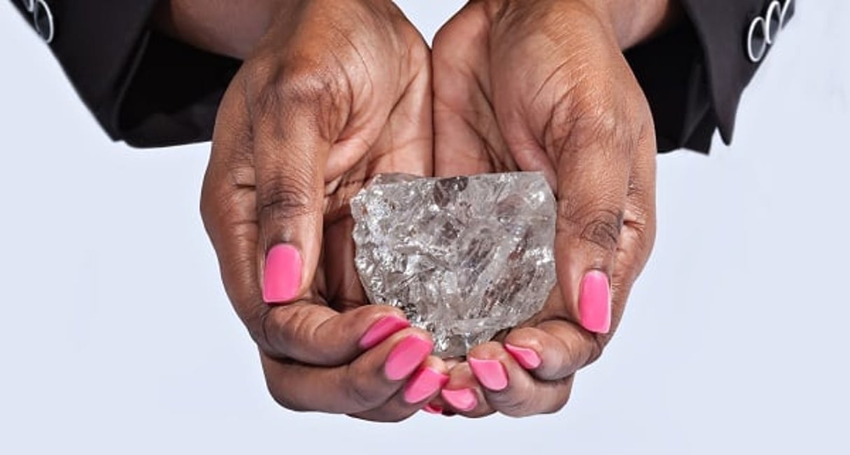 Vue du diamant « Lesidi La Rona » découvert par Lucara Diamond en novembre 2015. © Lucian Coman/Lucara
