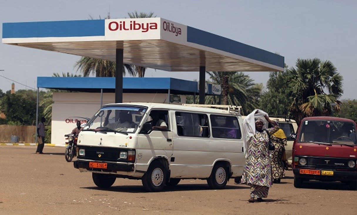 Station-service de OilLibya à Niamey (Niger), le 14 septembre 2011. © Sunday Alamba/AP/SIPA