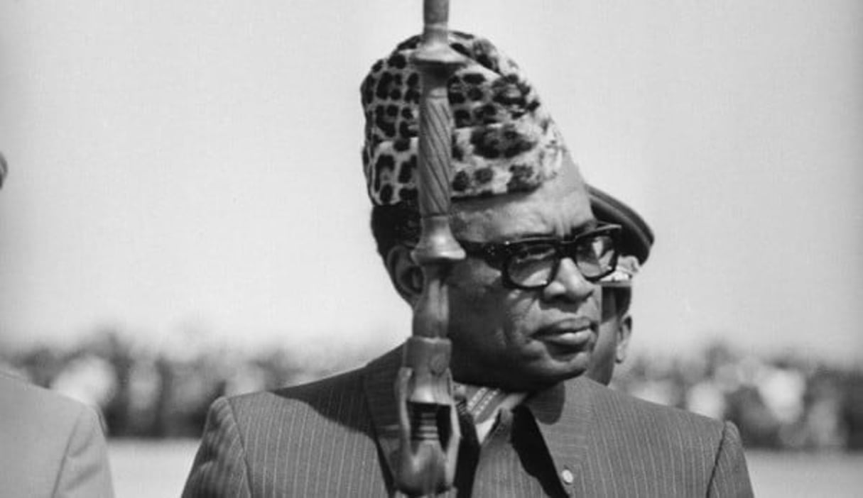 Mobutu Sese Seko, président de la RDC, alors Zaïre, en juin 1983 à Lubumbashi. © Pascal Maitre/J.A.