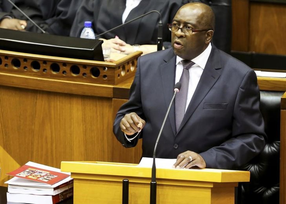 Nhlanhla Nene a été nommé ministre des Finances de l’Afrique du Sud en mai 2014. Il vient d’être démis des ses fonctions. © Sumaya Hisham/Reuters