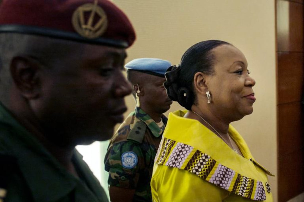 Catherine Samba-Panza, présidente centrafricaine de transition, le 9 décembre à Bangui. © Marco Longari/AFP