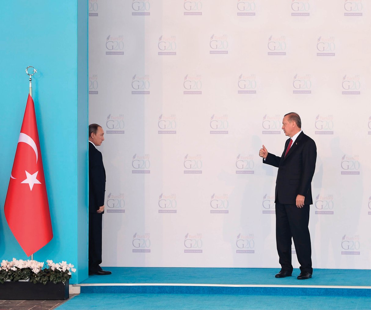 Lors dela cérémonie d’ouverturedu G20,le 15 novembre,à Antalya (Turquie). © CHINE NOUVELLE/SIPA