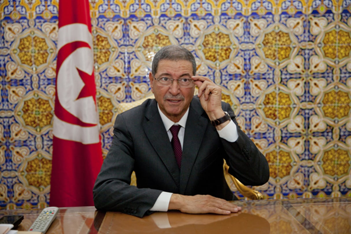 Habib Essid, à Carthage, le 8 janvier 2015. © Ons Abid / J.A.