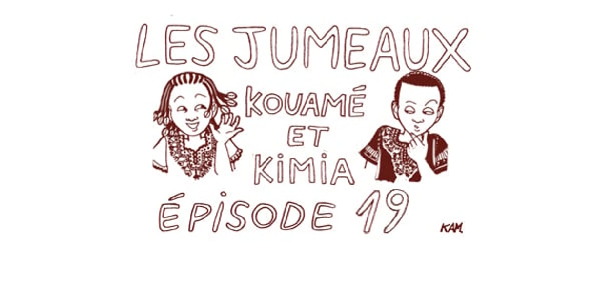 Les jumeaux Kouamé et Kimia, par Kam. © Kam / J.A.