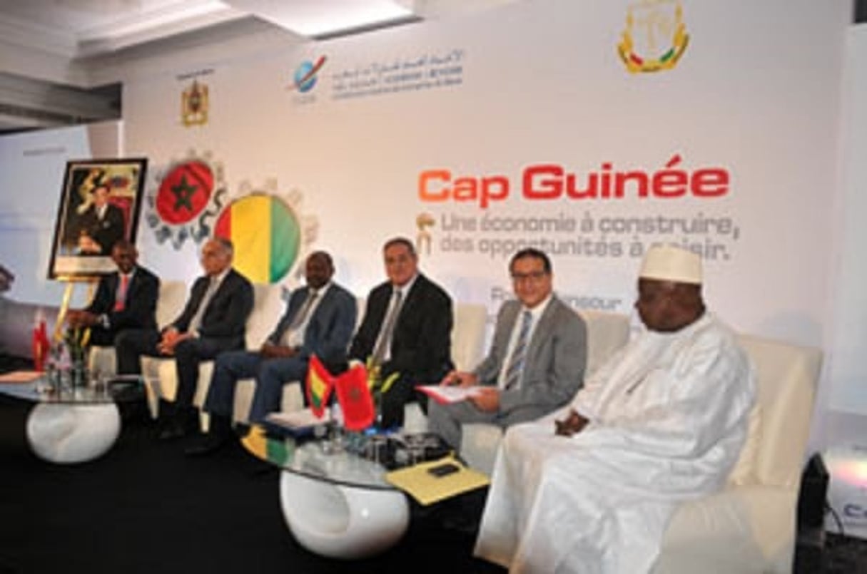 Vue de la plateforme du forum économique maroco-guinéen de Casablanca en septembre 2014. © www.cgem.ma