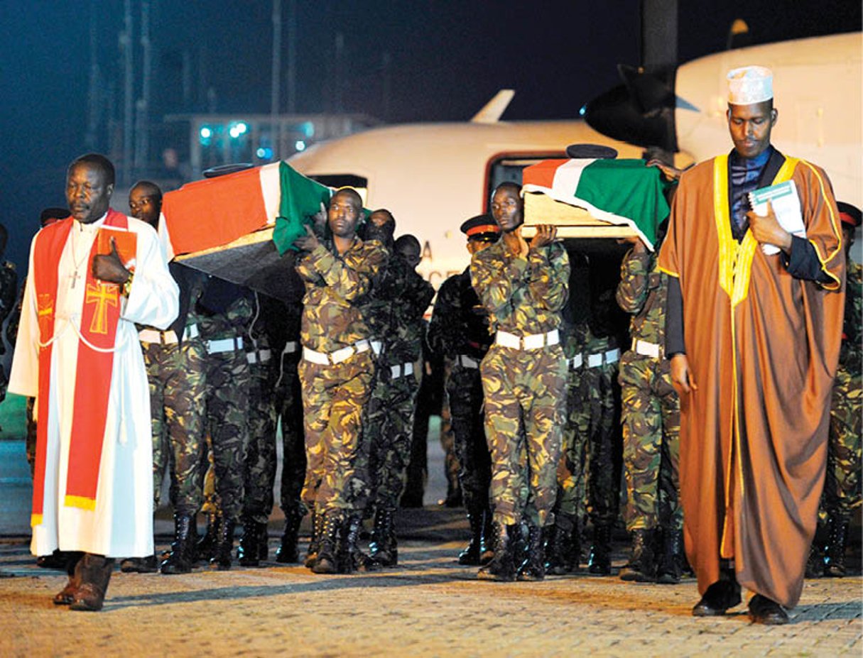 Les premiers corps ont été rapatriés le 18 janvier à Nairobi. © TONY KARUMBA/AFP