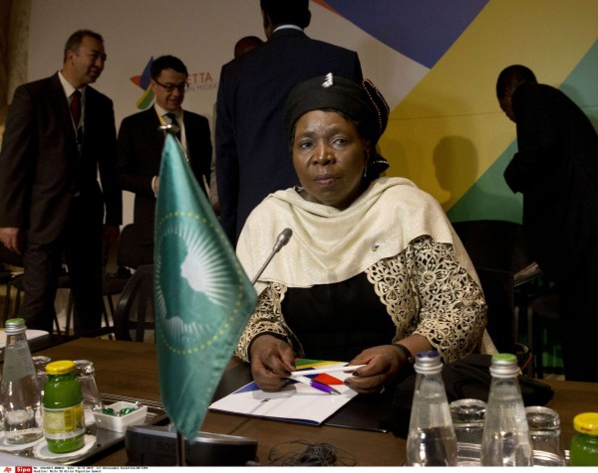 La présidente de la Commission de l’Union africaine, Nkosazana Dlamini-Zuma, au sommet de Malte, en novembre 2015. © AP / Sipa / Alessandra Tarantino