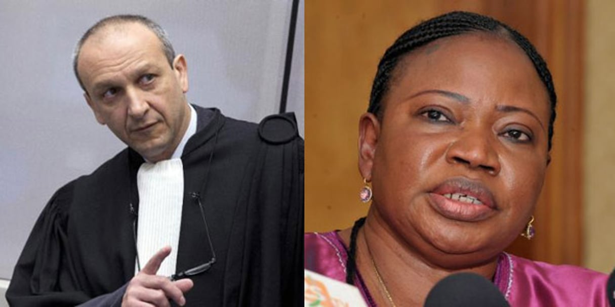 Emmanuel Altit, côté défense, et Fatou Bensouda, côté accusation © AFP