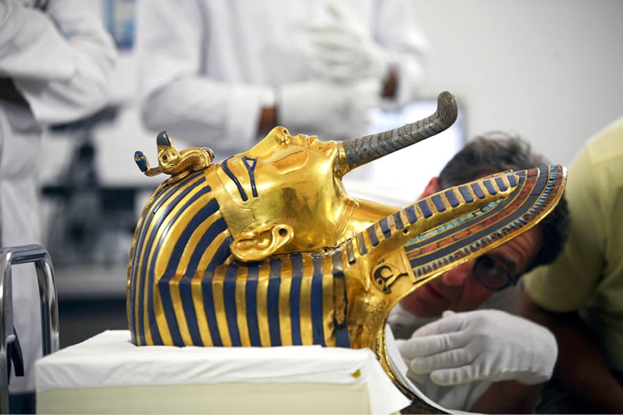 Le masque funéraire de Toutankhamon. © AHMED GOMAA/XINHUA-REA