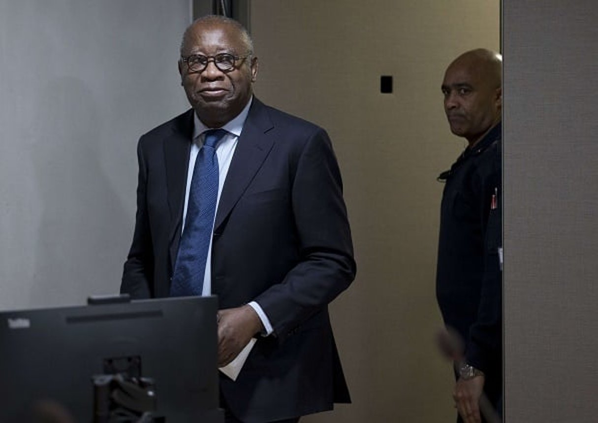 Laurent Gbagbo, jeudi 28 janvier, à La Haye lors du premier jour de son procès. © Peter Dejong/AP/SIPA
