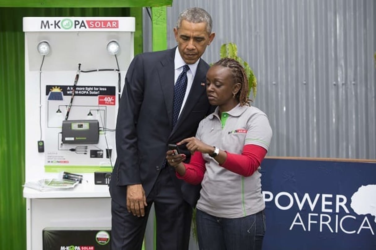 Le président américain Barack Obama, ici lors du Salon Power Africa Innovation Fair de Nairobi le 25 juillet 2015. © Evan Vucci/AP/SIPA