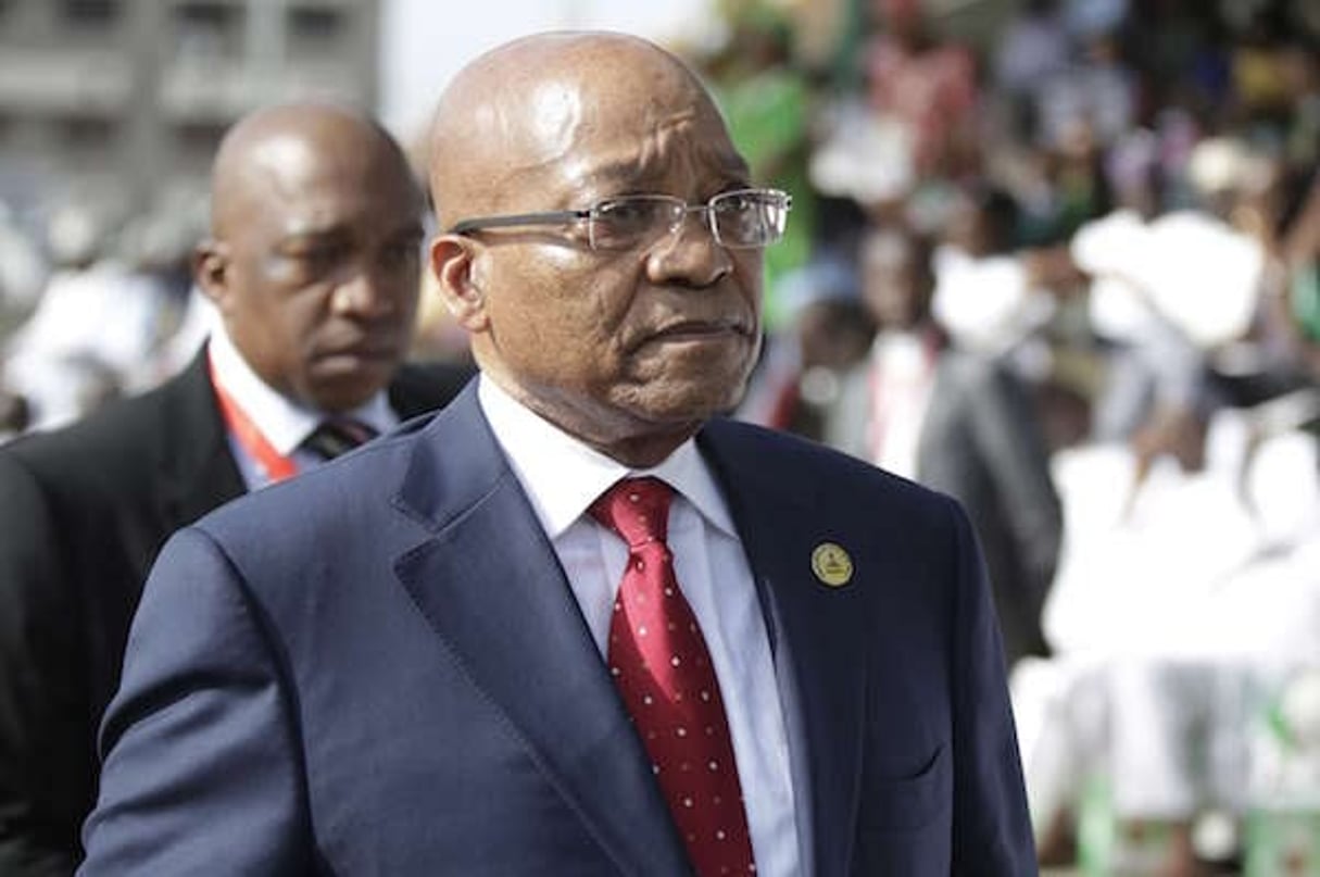 Le président sud-africain, Jacob Zuma, à Abuja, Nigeria, 29 mai 2015. © Sunday Alamba/AP/SIPA