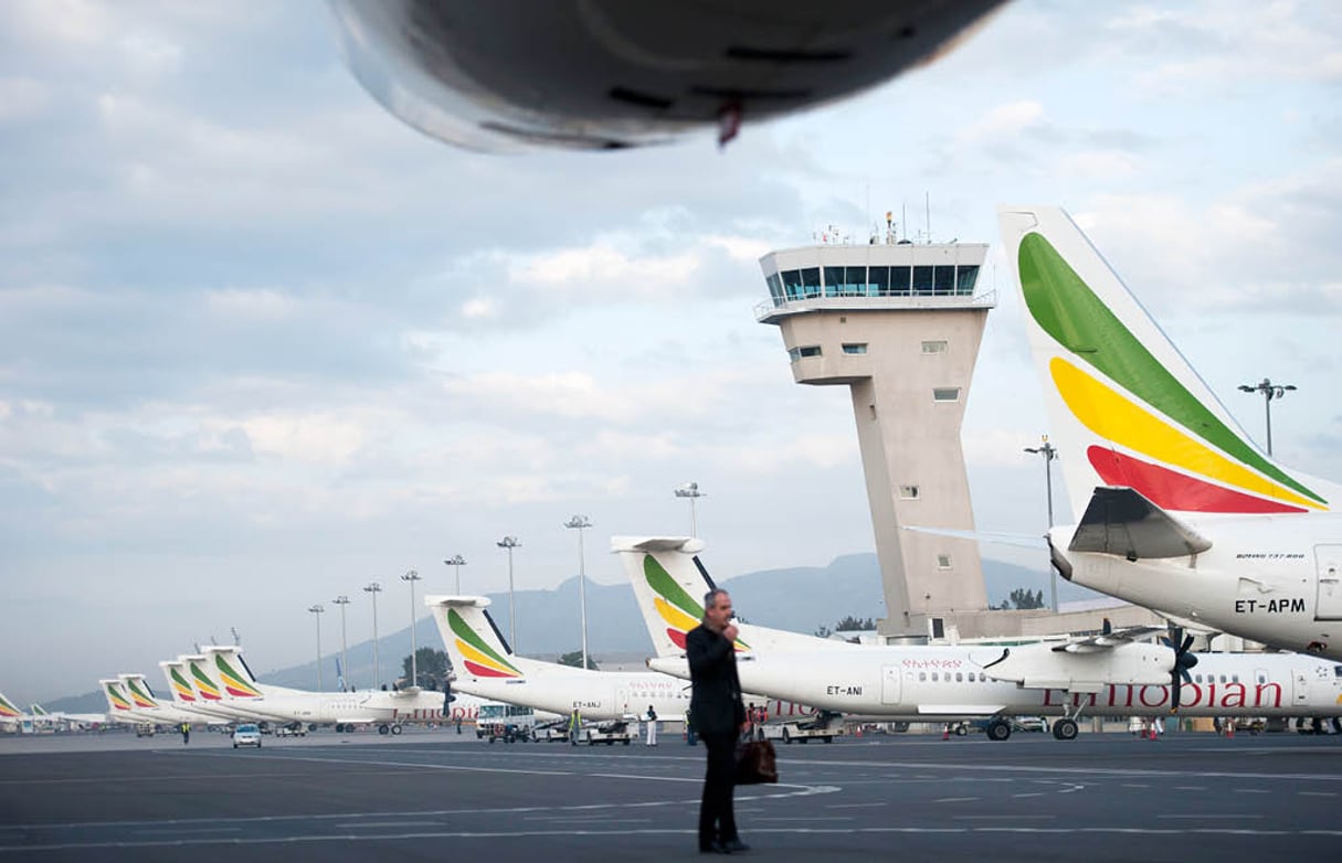 À l’aéroport d’Addis-Abeba. 
La flotte du groupe croît de 20 % à 25 % chaque année. © MICHAEL GOTTSCHALK/PHOTOTHEK VIA GETTY IMAGES