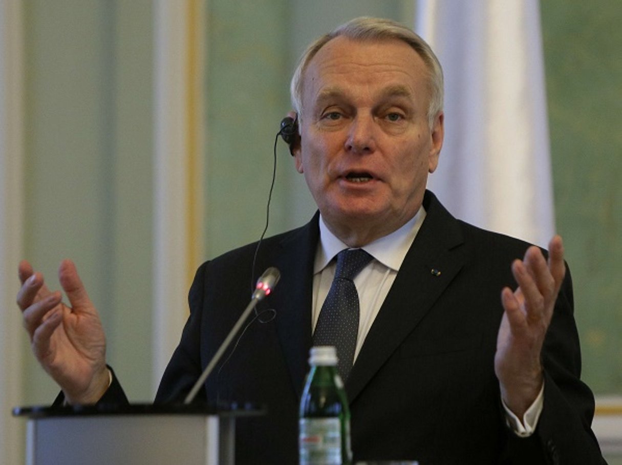 Le ministre français des Affaires étrangères, Jean-Marc Ayrault. © Sergei Chuzavkov/AP/SIPA