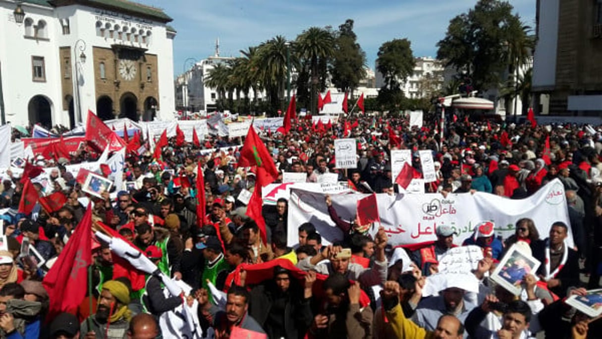 D’importants flux de manifestants ont protesté, le 13 mars à Rabat, contre les déclarations hostiles de Ban Ki-moon. © DR