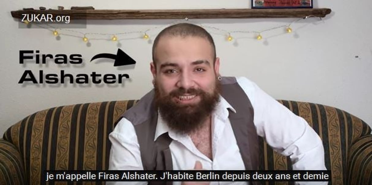 Le comédien syrien Firas Alshater. © Capture d’écran YouTube