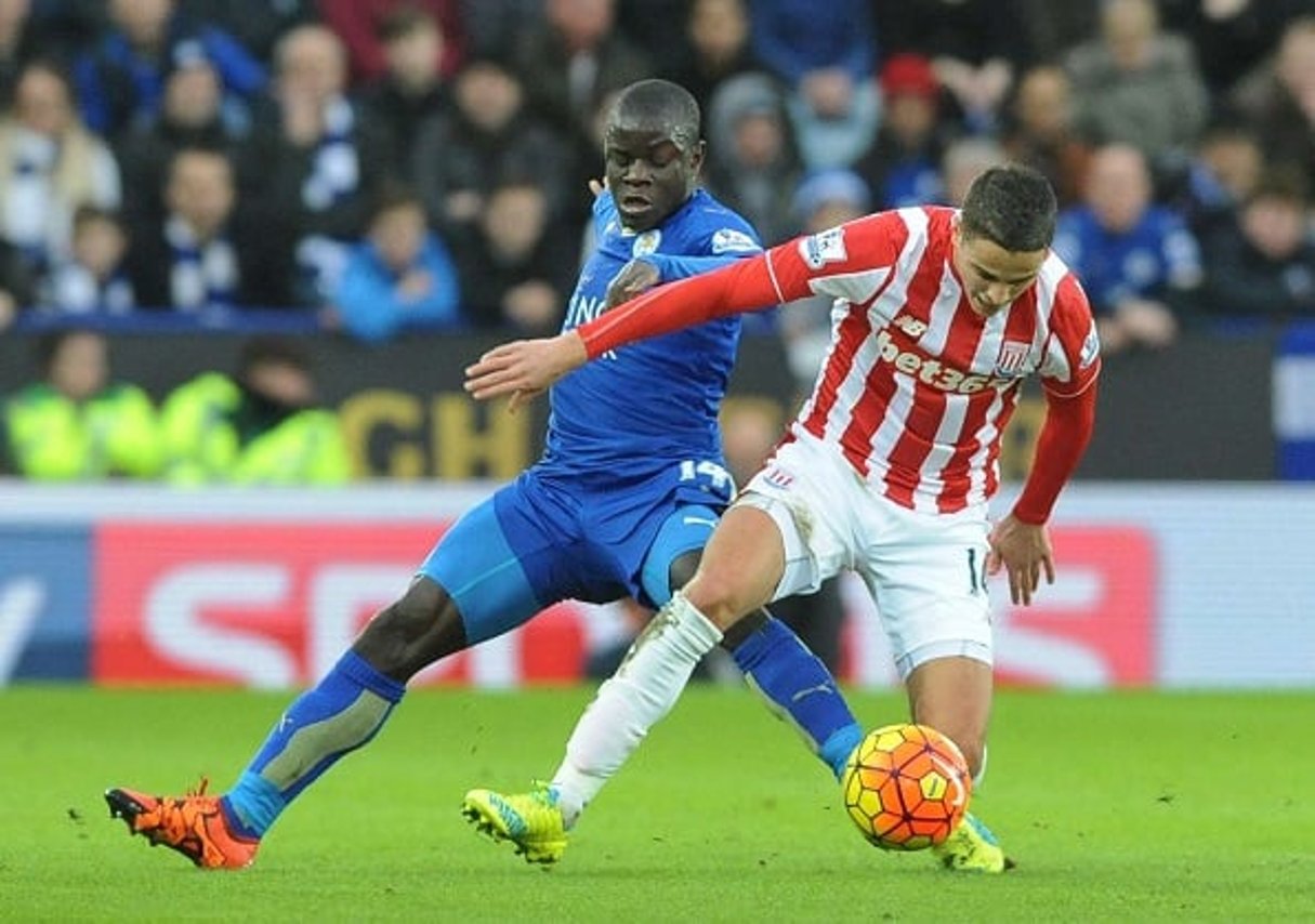 Le joueur de Leicester, le franco-malien Ngolo Kante. © Rui Vieira/AP/SIPA