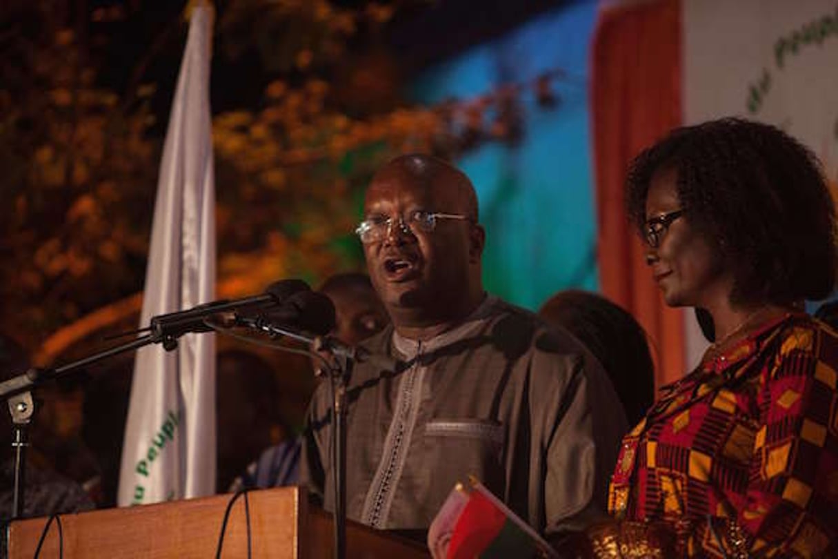 Roch Marc Kaboré, président burkinabè, le 1er décembre 2015, à Ouagadougou. © Theo Renaut/AP/SIPA