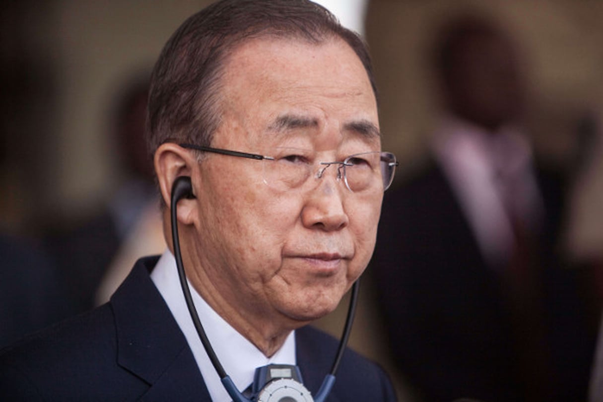 Ban Ki-moon privilégie l’action diplomatique pour pousser le Maroc à réintégrer le personnel de la Minurso expulsé. © Theo Renaut/AP/SIPA