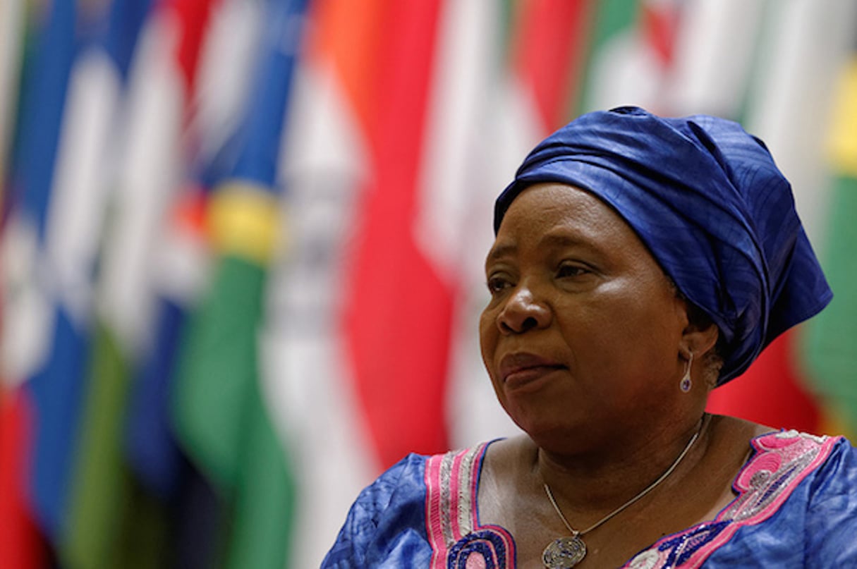 La présidente de la Commission de l’Union africaine, Nkosazana Dlamini-Zuma, au102e de l’Organisation mondiale du travail, à Genève, le 17 juin 2013. © International Labour Organisation / Flickr