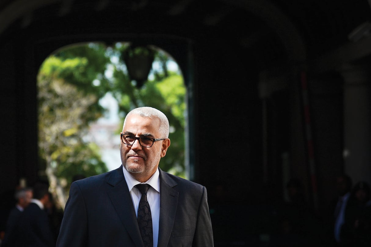 Abdelilah Benkirane lors d’un sommet Maroc-Portugal,le 20 avril 2015,à Lisbonne. © PATRICIA DE MELO MOREIRA/AFP