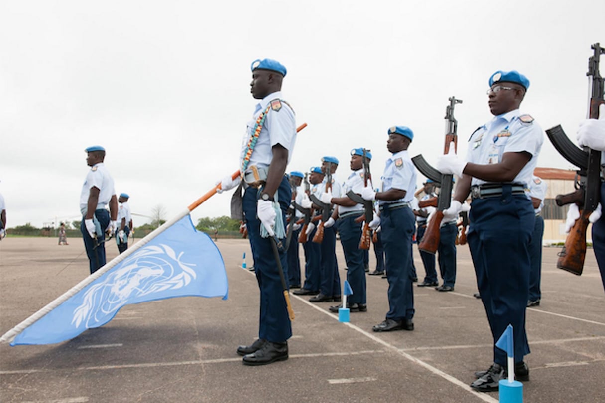 Casques bleus de l’unité de l’aviation ghanéenne, le 8 septembre 2015. © Onuci