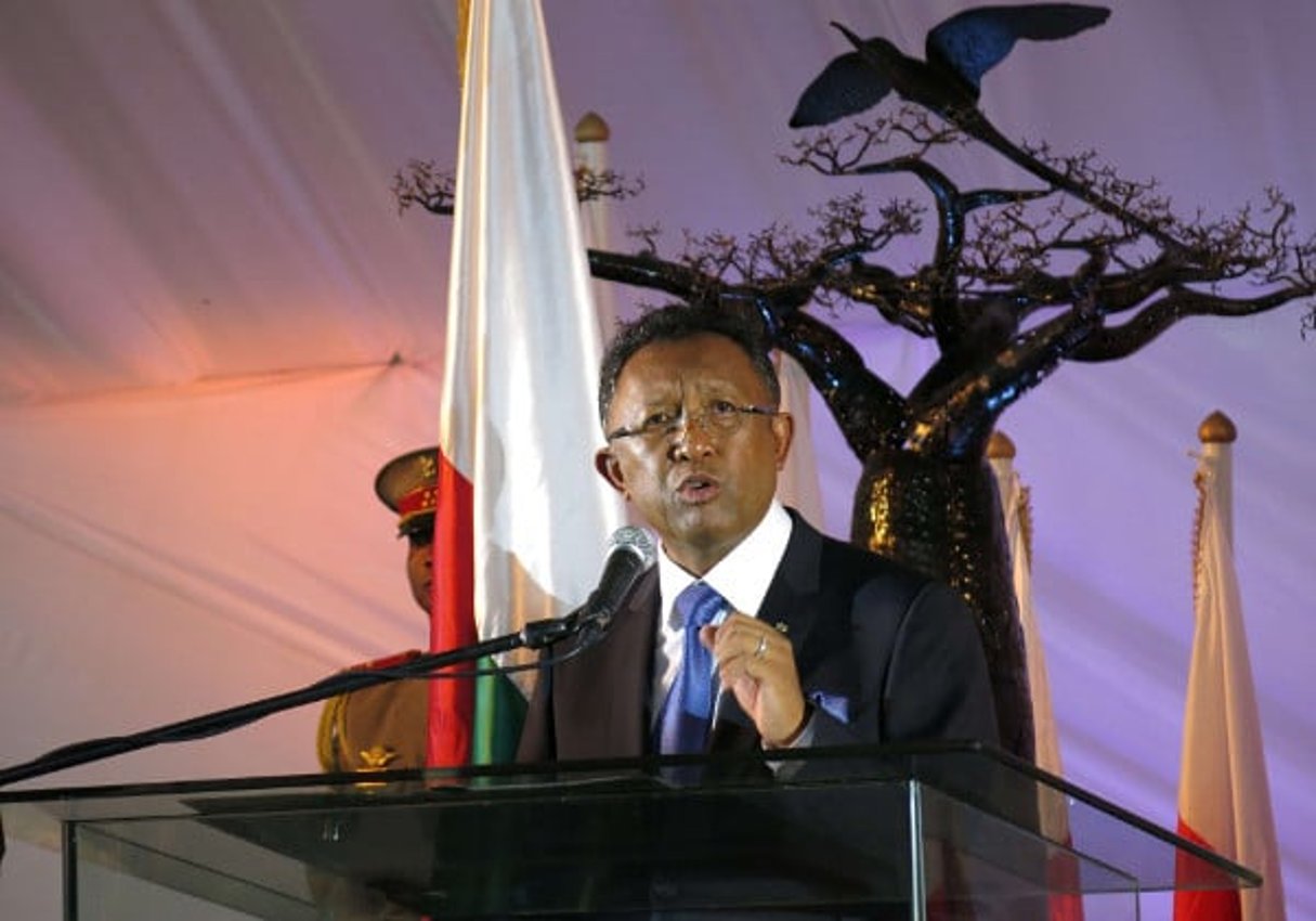 Hery Rajaonarimampianina, le président malgache. © Martin Vogl/AP/SIPA