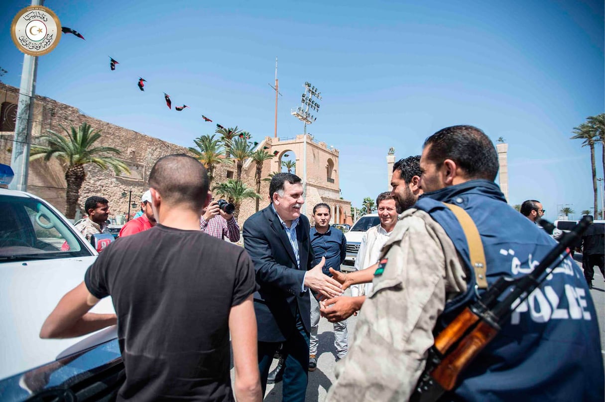 Fayez al-Sarraj, le Premier ministre libyen, à Tripoli, le 1er avril 2020. © AFP