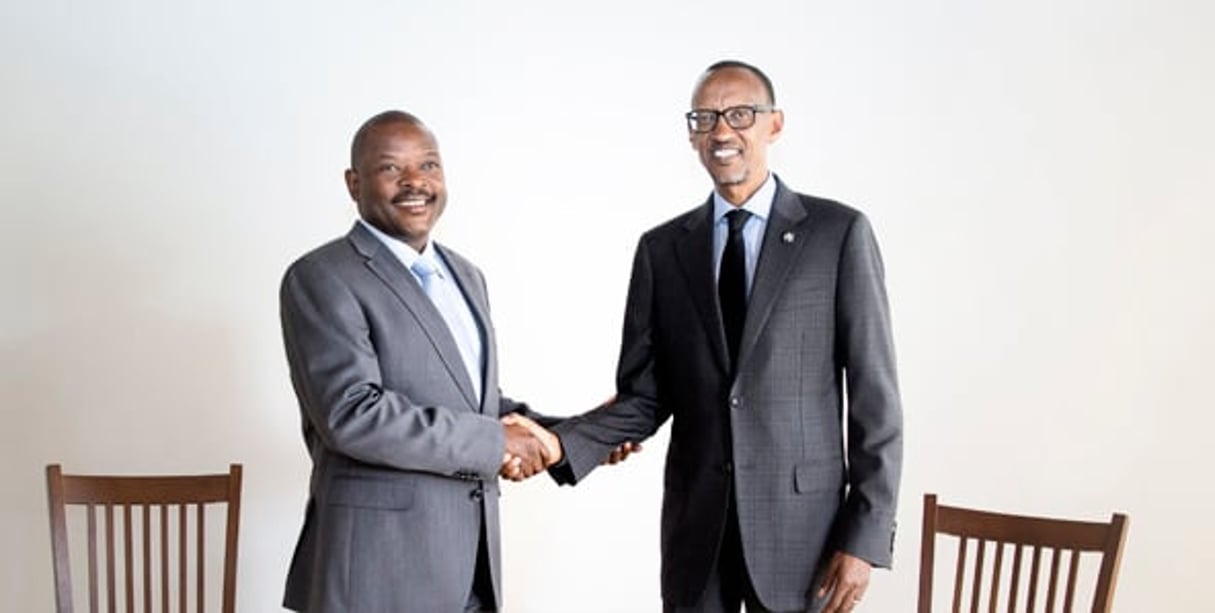 Pierre Nkurunziza et Paul Kagamé, le 13 avril 2015 à Huye, dans le sud du Rwanda © Paul Kagamé/Flickr